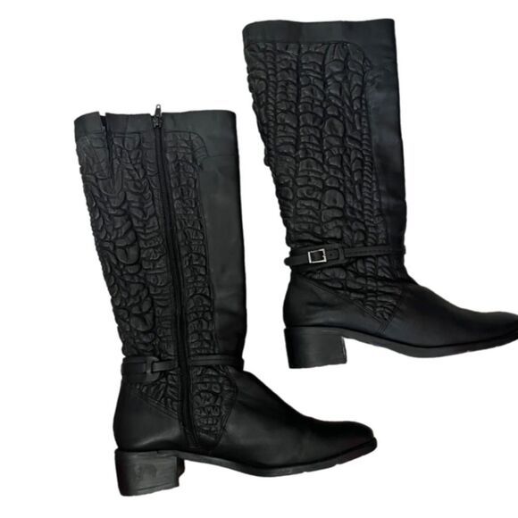 Mariana bubble leather Reanna boots BLACK SIZE 38 7.5 - Picture 1 of 14